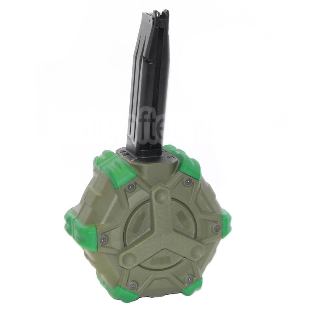 WE (WE-TECH) 350 Billes Gaz Chargeur Tambour Convient pour Hi-Capa GBB Pistolet Airsoft
