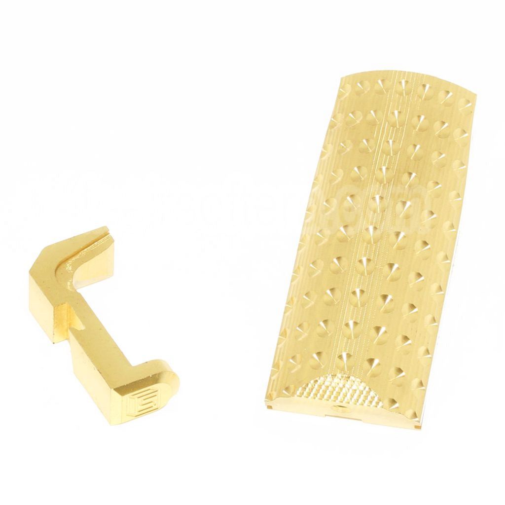 EMG Licensed SAI Lourd Backstrap et Chargeur Release Convient pour SAI BLU COMPACT GBB Pistolet Airsoft Or