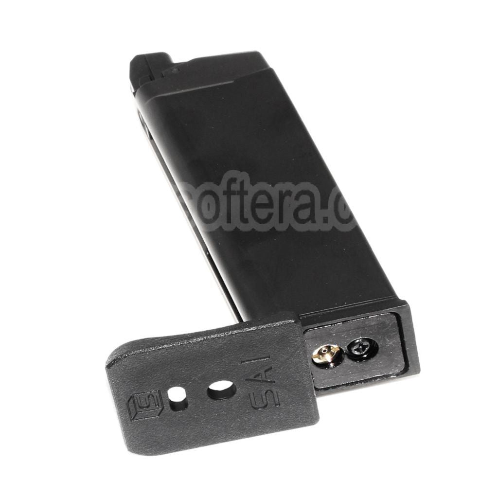 EMG Licensed SAI??BLU COMPACT 23 Billes Gaz Chargeur Convient pour G19 G23 G26 Série GBB Pistolet Airsoft Noir