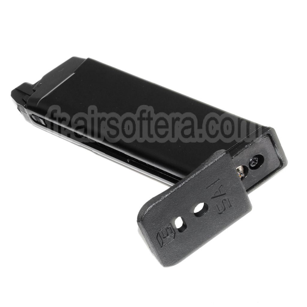 EMG SAI BLU 25 Billes MOS Gaz Chargeur Convient pour Optic Ready Slide Version EMG SAI BLU Standard COMPACT / WE Galaxy / AW VX7 VX9 G17 G19 Série GBB Pistolet Airsoft Noir