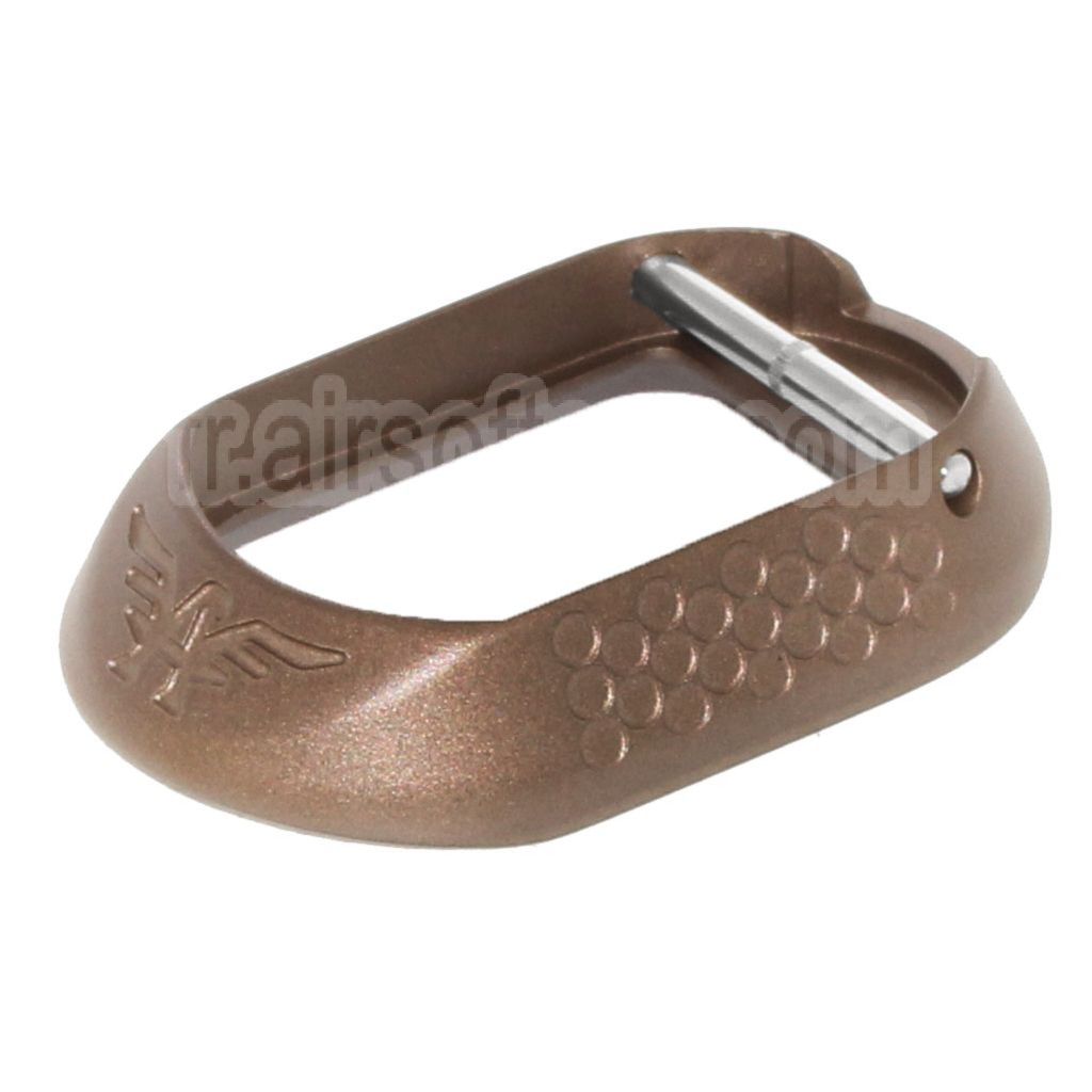Puits de chargeur évasé et évasé gravé Armorer Works AW HX, compatible avec le pistolet airsoft AW WE Hi-Capa GBB.