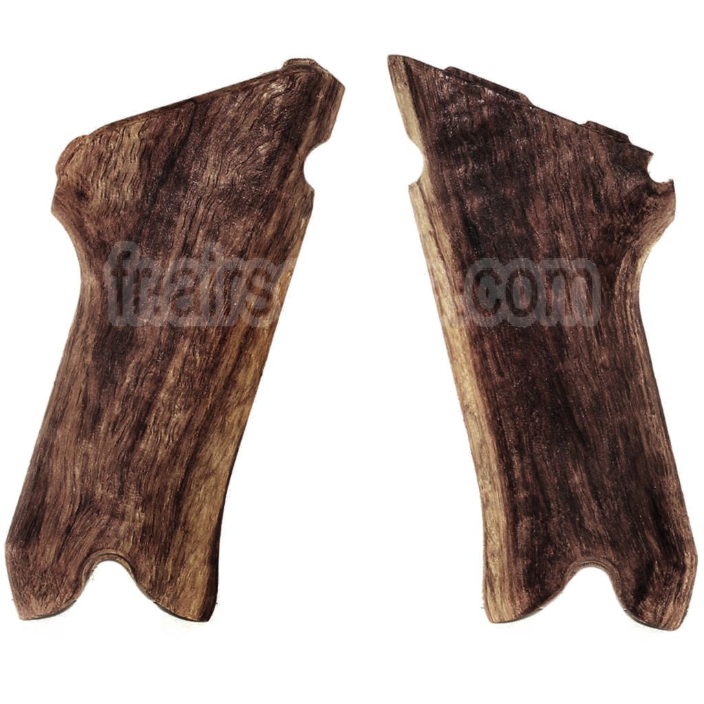 WE (WE-TECH) Bois véritable Poignée Couvre Convient pour Armorer Works AW WE Luger P08 Série GBB Pistolet Airsoft Brun