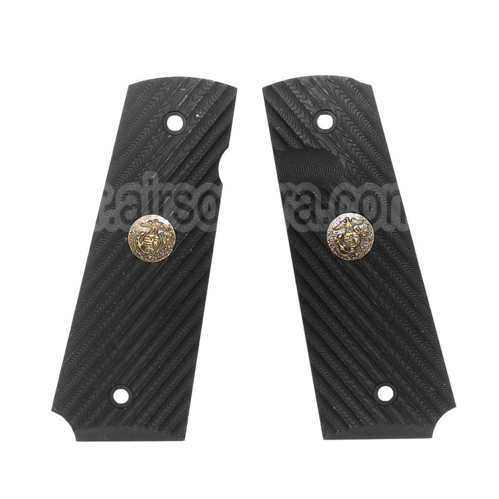 WE (WE-TECH) Wilson Combat Plastique Poignée Couvre Convient pour DOUBLE BELL ARMY AW WE KJ ​​Tokyo Marui M1911 MEU Série 70 M45A1 WARRIOR GBB Pistolet Airsoft Noir