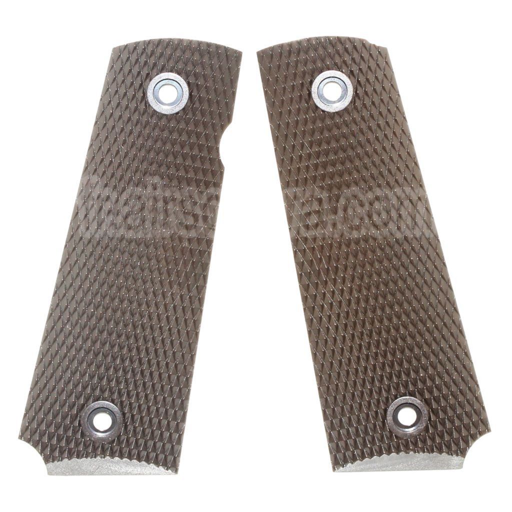 WE (WE-TECH) Plastique Poignée Couvre Convient pour DOUBLE BELL ARMY AW WE KJ ​​Tokyo Marui M1911 MEU Série 70 M45A1 WARRIOR GBB Pistolet Airsoft Brun Foncé
