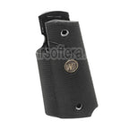WE (WE-TECH) Métal Caoutchouc Poignée Couvre Convient pour DOUBLE BELL ARMY AW WE KJ ​​Tokyo Marui M1911 MEU Série 70 M45A1 WARRIOR GBB Pistolet Airsoft Noir