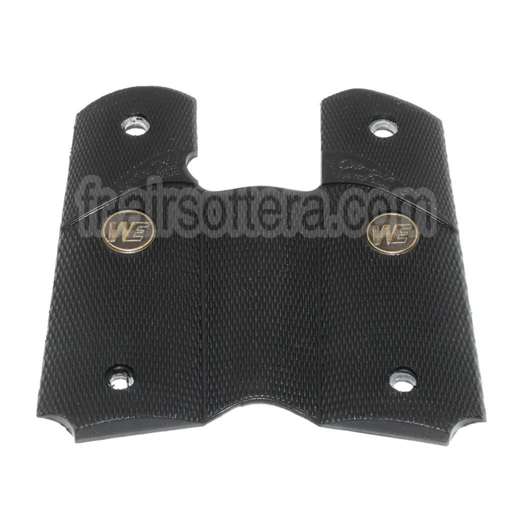 WE (WE-TECH) Métal Caoutchouc Poignée Couvre Convient pour DOUBLE BELL ARMY AW WE KJ ​​Tokyo Marui M1911 MEU Série 70 M45A1 WARRIOR GBB Pistolet Airsoft Noir