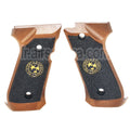 WE (WE-TECH) Polymère BIO Poignée Couvre Convient pour KJ Tokyo Marui WE M9 M92 M92F Série GBB Pistolet Airsoft Noir/Brun
