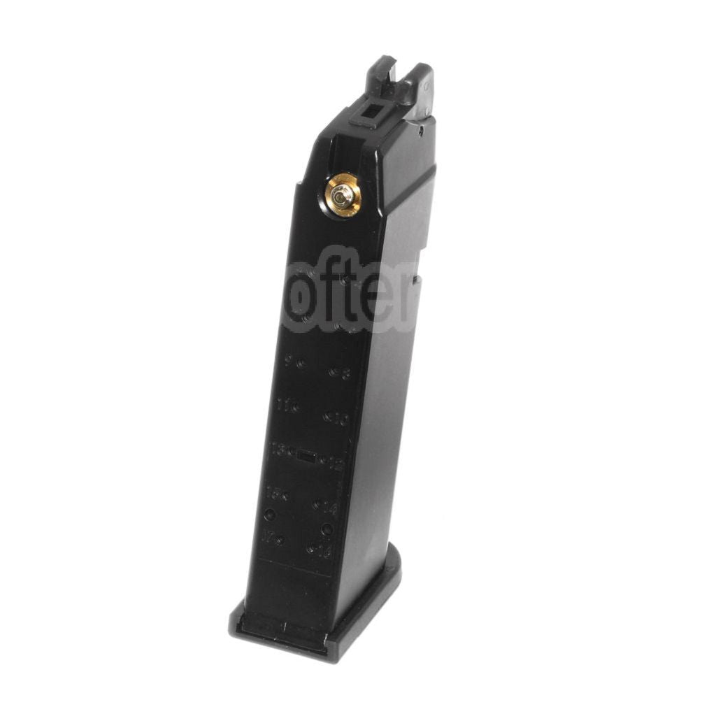 WE (WE-TECH) 25 Billes Gaz Chargeur Convient pour G17 Gen5 G18C G34 G35 G-Série GBB Pistolet Airsoft Noir