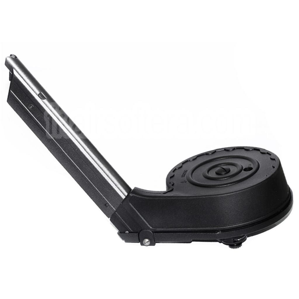 WE (WE-TECH) 50 Billes Gaz Chargeur Tambour Convient pour Armorer Works A180 Blaster WE P08 Luger GBB Pistolet