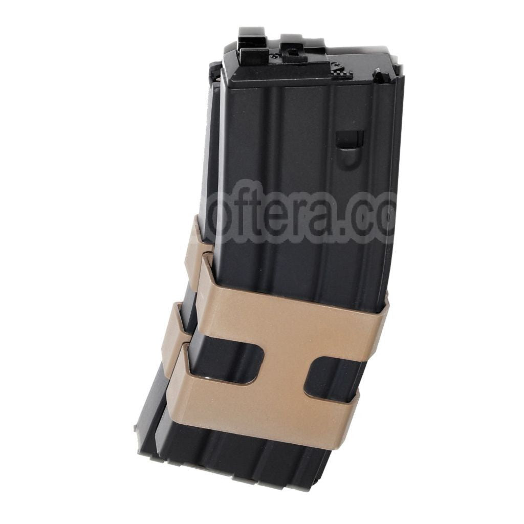 WE (WE-TECH) 80 Billes Gaz Double Chargeur Convient pour WE Open Bolt Type L85 / SCAR-L / R5C / T65 / HK416 / AR M4 M16 GBB Fusil Airsoft Noir