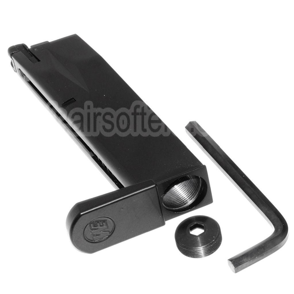 WE (WE-TECH) 26 Billes Co2 Chargeur Convient pour AW MB Série / KJW / Tokyo Marui / WE 902 M9 M92 GBB Pistolet Airsoft Noir