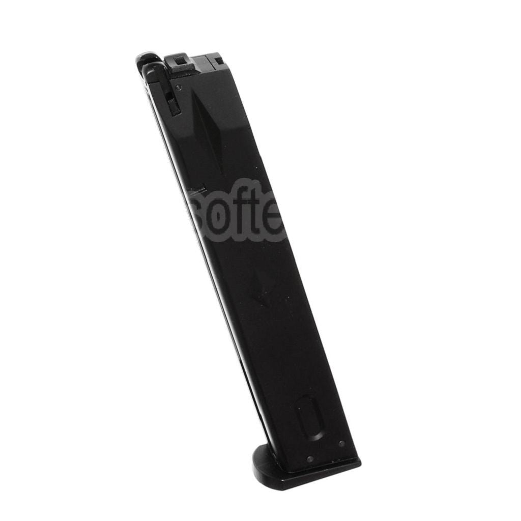 WE (WE-TECH) 50 Billes Extended Long Gaz Chargeur Convient pour AW MB Série / KJW / Tokyo Marui / WE M9 M92 GBB Pistolet Airsoft Noir