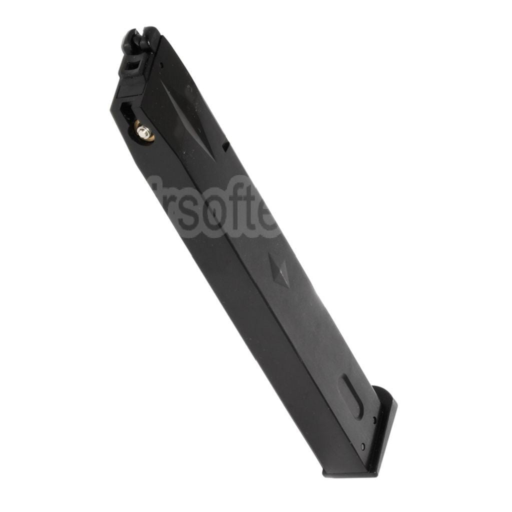 WE (WE-TECH) 50 Billes Extended Long Gaz Chargeur Convient pour AW MB Série / KJW / Tokyo Marui / WE M9 M92 GBB Pistolet Airsoft Noir