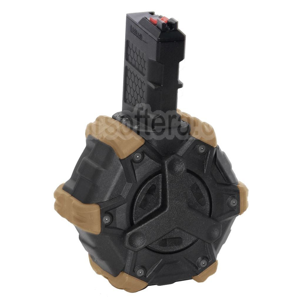 Chargeur de gaz adaptatif Armorer Works AW Custom 350 billes compatible avec les répliques WE (WE-TECH) « Open Bolt Type » L85 / SCAR-L / R5C / T65 / HK416 / AR M4 M16 GBB pour fusil airsoft