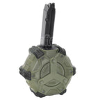 WE (WE-TECH) 350 Billes Gaz Chargeur Tambour Convient pour G17 G18C G-Série GBB Pistolet Airsoft