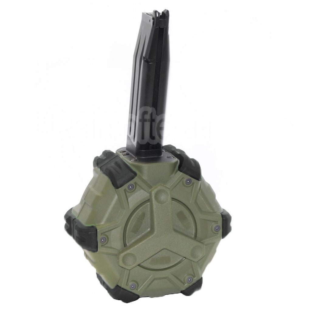 WE (WE-TECH) 350 Billes Gaz Chargeur Tambour Convient pour Hi-Capa GBB Pistolet Airsoft