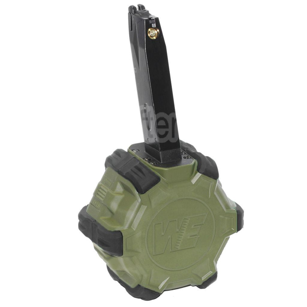WE (WE-TECH) 350 Billes Gaz Chargeur Tambour Convient pour AW MB Série / KJW / WE / Tokyo Marui M9 M92 GBB Pistolet Airsoft