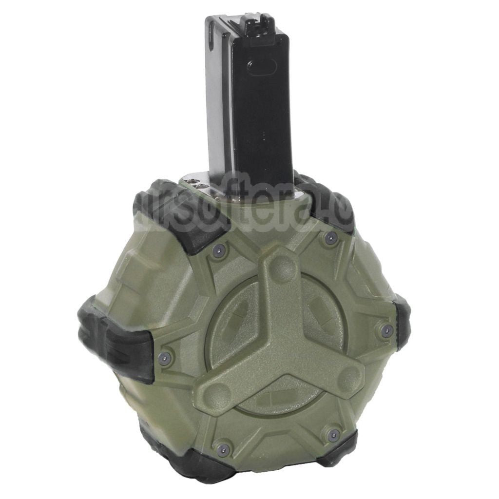 WE (WE-TECH) 350 Billes Gaz Chargeur Tambour Convient pour WE (WE-TECH) AP APACHE MP5 Série GBB Fusil Airsoft
