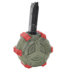 WE (WE-TECH) 350 Billes Gaz Chargeur Tambour Convient pour G17 G18C G-Série GBB Pistolet Airsoft