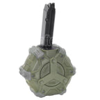 WE (WE-TECH) 350 Billes Gaz Chargeur Tambour Convient pour G17 G18C G-Série GBB Pistolet Airsoft
