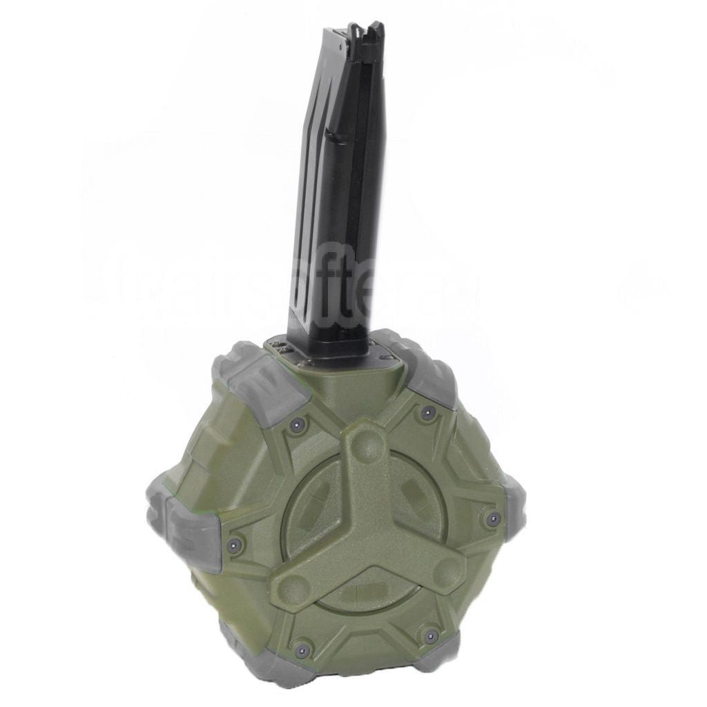 WE (WE-TECH) 350 Billes Gaz Chargeur Tambour Convient pour Hi-Capa GBB Pistolet Airsoft