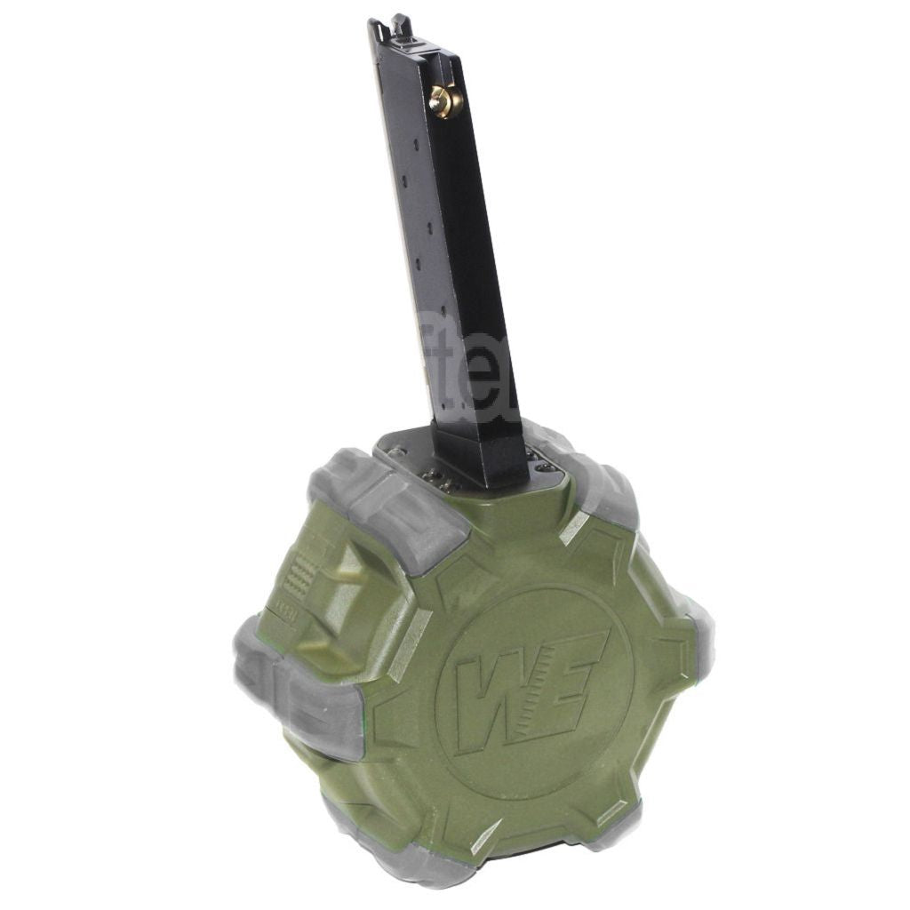 WE (WE-TECH) 350 Billes Gaz Chargeur Tambour Convient pour EMG SAI Red / AW NE Série / WE Single Stack 1911 GBB Pistolet Airsoft