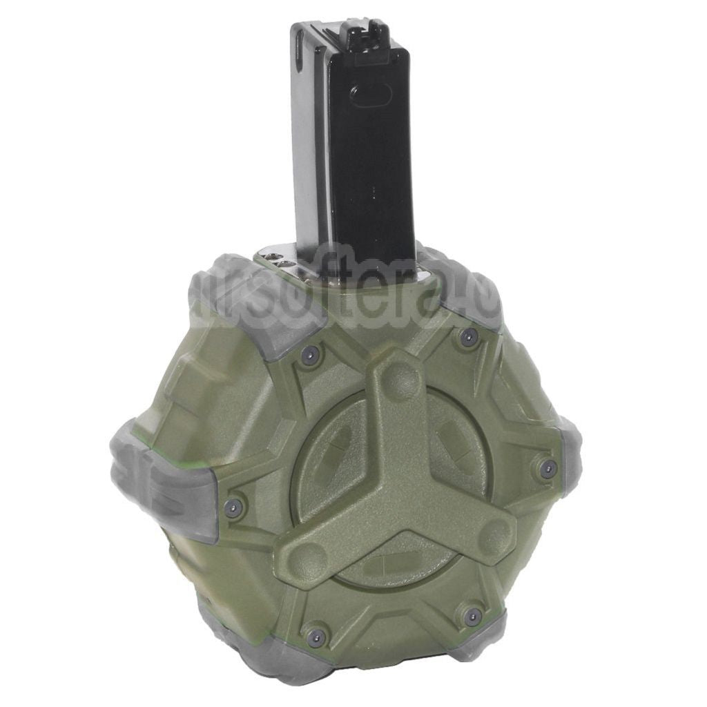 WE (WE-TECH) 350 Billes Gaz Chargeur Tambour Convient pour WE (WE-TECH) AP APACHE MP5 Série GBB Fusil Airsoft