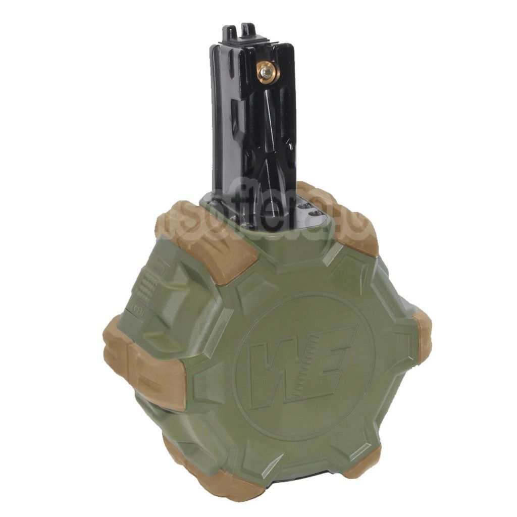 WE (WE-TECH) 350 Billes Gaz Chargeur Tambour Convient pour WE (WE-TECH) AP APACHE MP5 Série GBB Fusil Airsoft