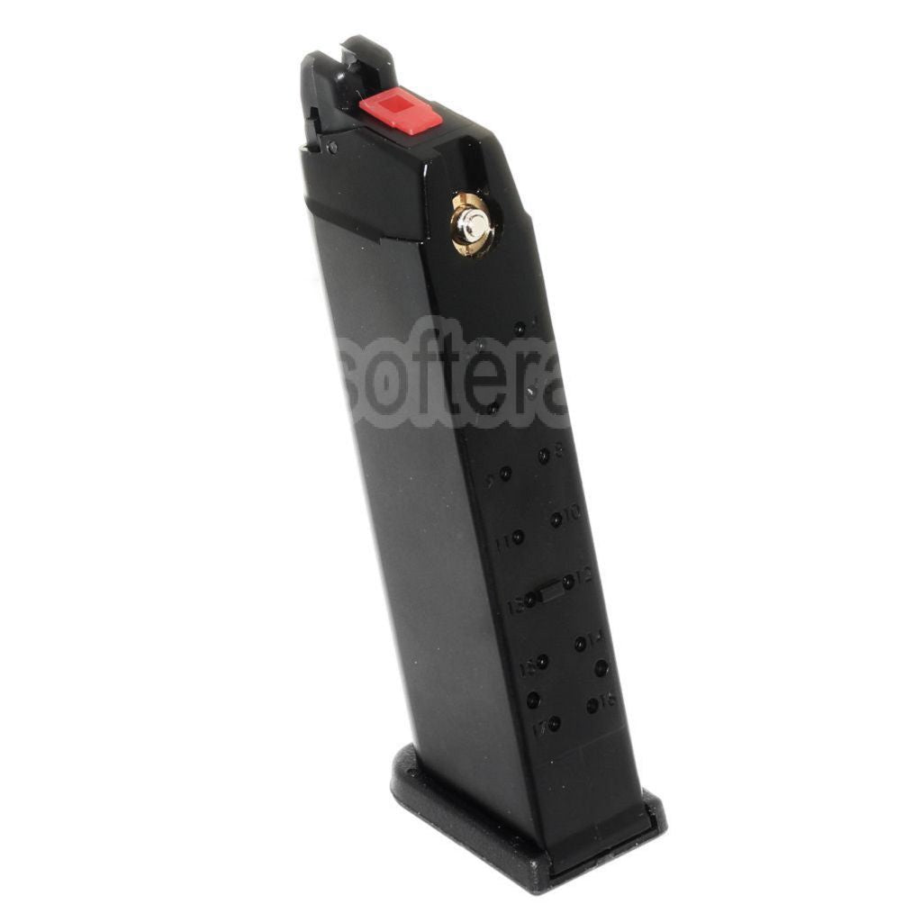 WE (WE-TECH) 26 Billes Galaxy Gaz Chargeur Convient pour WE MOS Optic Ready Slide Version EMG SAI BLU AW VX7 VX9 G17 G19 Série GBB Pistolet Airsoft Noir