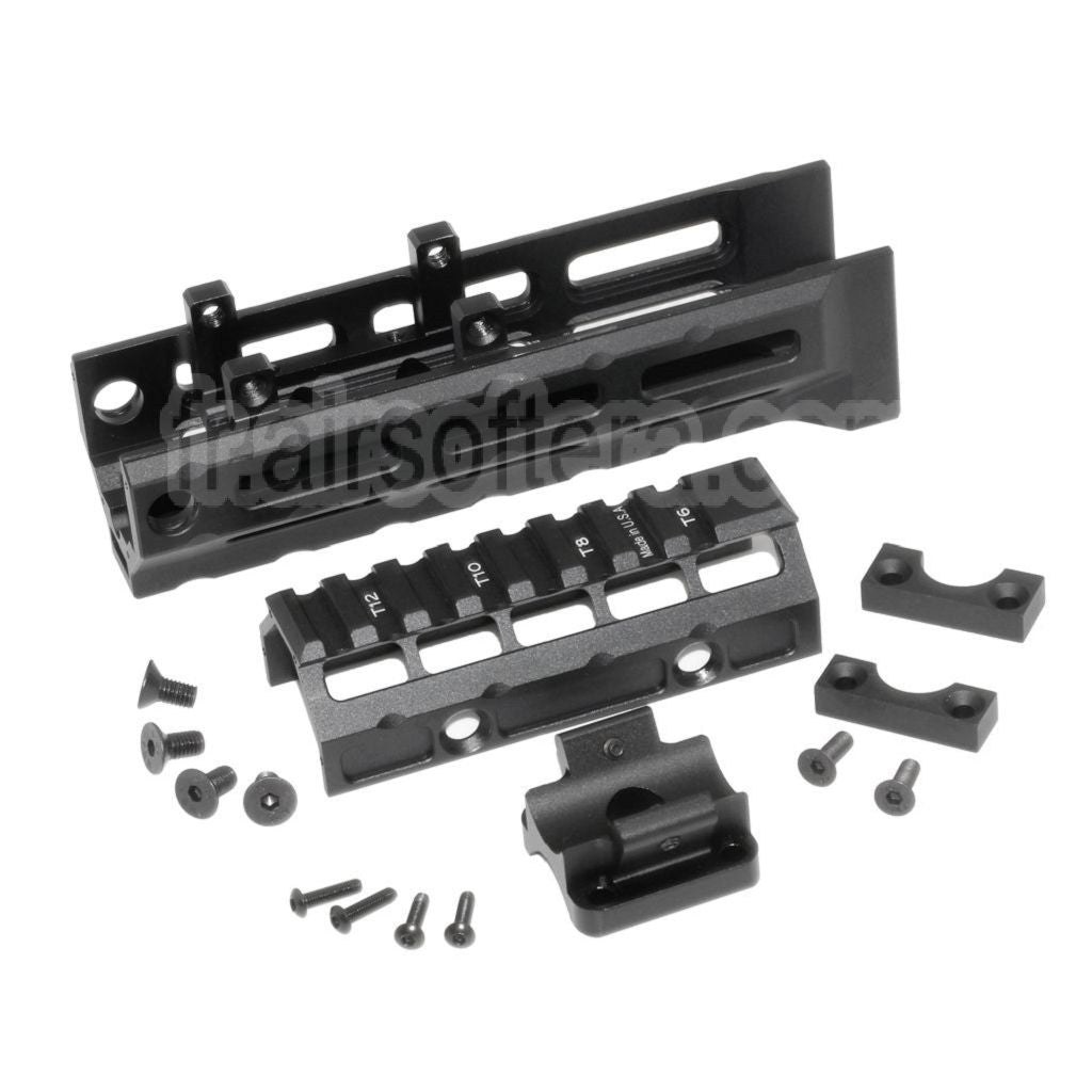 5KU 153mm M-LOK Universal Garde-Main Kit Rail System Convient pour LCT GHK CYMA D-BOYS E&amp;L AK47 AK74 Série Fusil Airsoft Noir