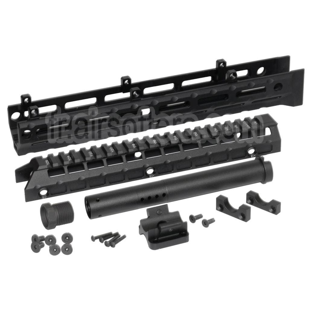 5KU 292mm Extended M-LOK Universal Garde-Main Kit Rail System Convient pour LCT GHK CYMA D-BOYS E&amp;L AK47 AK74 Série Fusil Airsoft Noir
