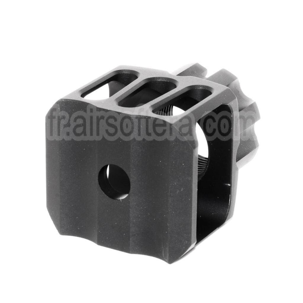 5KU CNC Aluminium LAF-24 Style Frein de Bouche Cache-Flamme Convient pour + 24mm CW sens horaire Fileté Canon Fusil Airsoft Noir