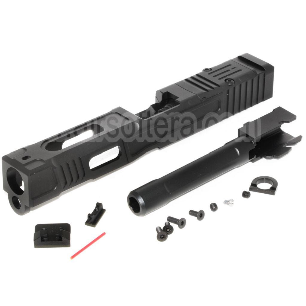 5KU CNC MK2 RMR Cut Canon Glissière Set Convient pour Tokyo Marui G17 Série GBB Pistolet Airsoft Noir