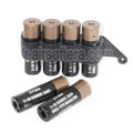 CYMA 6pièces (30 Billes each) Plastique Chasse Cartouche Chargeur avec 4-Cartouche Collecteur Sac Métal Carrier Convient pour CYMA Tokyo Marui M870 Shotgun Airsoft