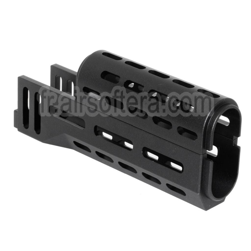 CYMA 155mm CNC Aluminium Haut Bas M-LOK Garde-Main Type-A Convient pour E&amp;L CYMA Tokyo Marui AK47 Série AEG Fusil Airsoft Noir