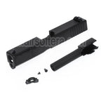 E&amp;C Aluminium Canon Glissière Set Convient pour E&amp;C Tokyo Marui G19 Série GBB Pistolet Airsoft Noir