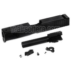 E&amp;C Aluminium Canon Glissière Set Convient pour E&amp;C Tokyo Marui G19 Série GBB Pistolet Airsoft Noir