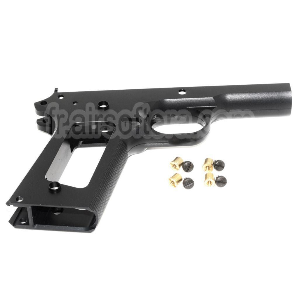 KF Airsoft CNC Aluminium Pistolet Poignée Le Châssis Convient pour Tokyo Marui M1911 Série GBB Pistolet Noir