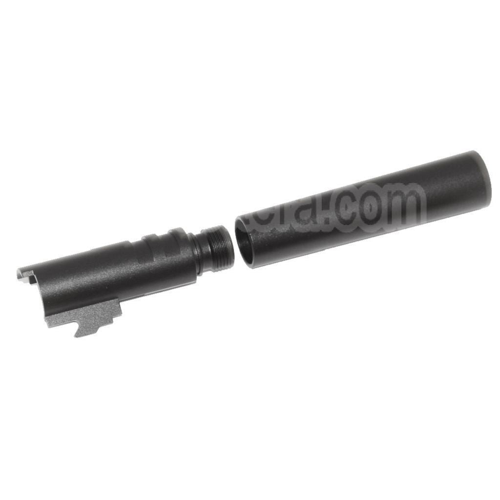 KF Airsoft CNC aluminium style taureau Canon Extérieur + 11mm CW sens horaire Convient pour AW WE Tokyo Marui Hi-Capa 5.1 GBB Pistolet
