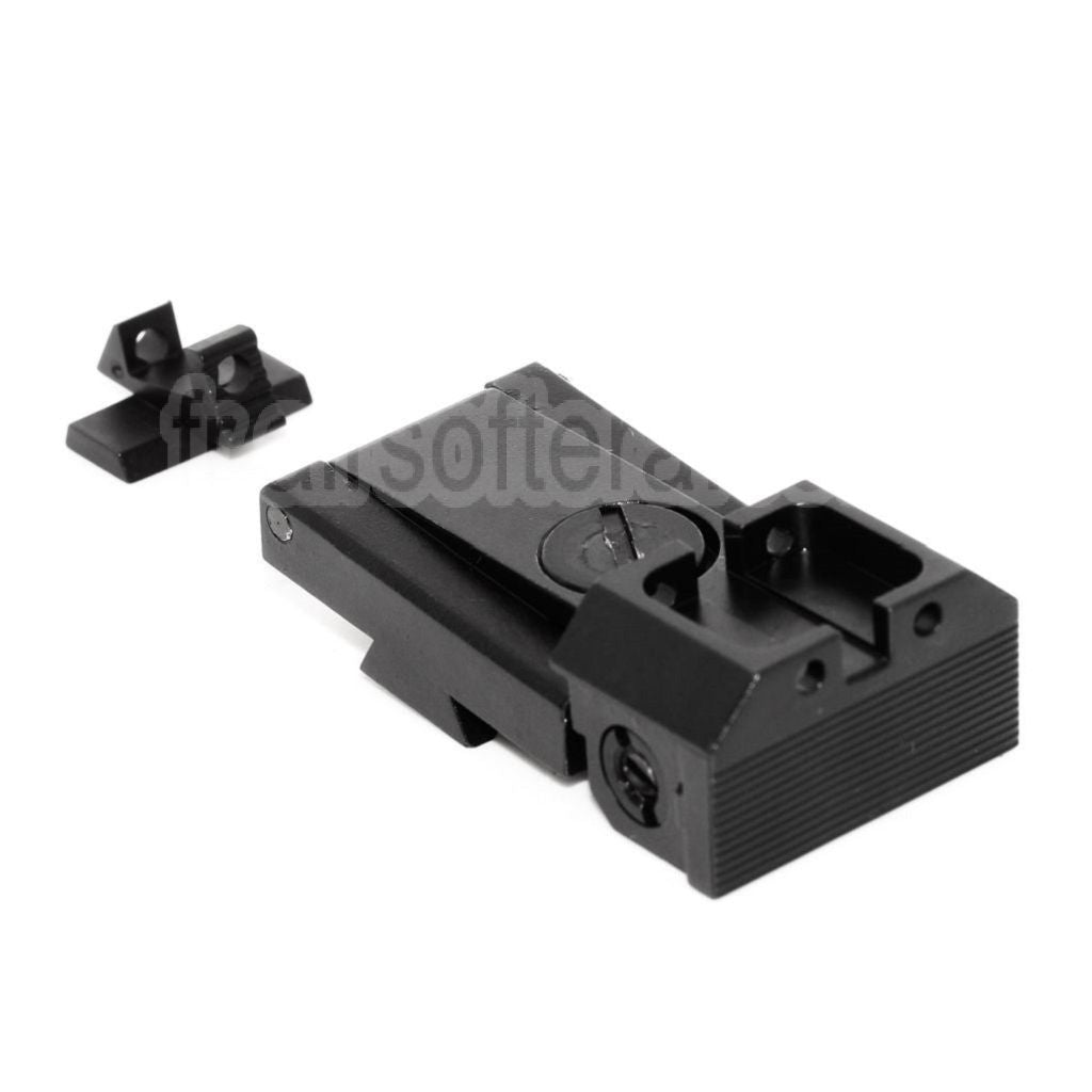 KF Airsoft CNC Acier Guidon Hausse Set Convient pour KJ AW WE Tokyo Marui Hi-Capa Série GBB Pistolet