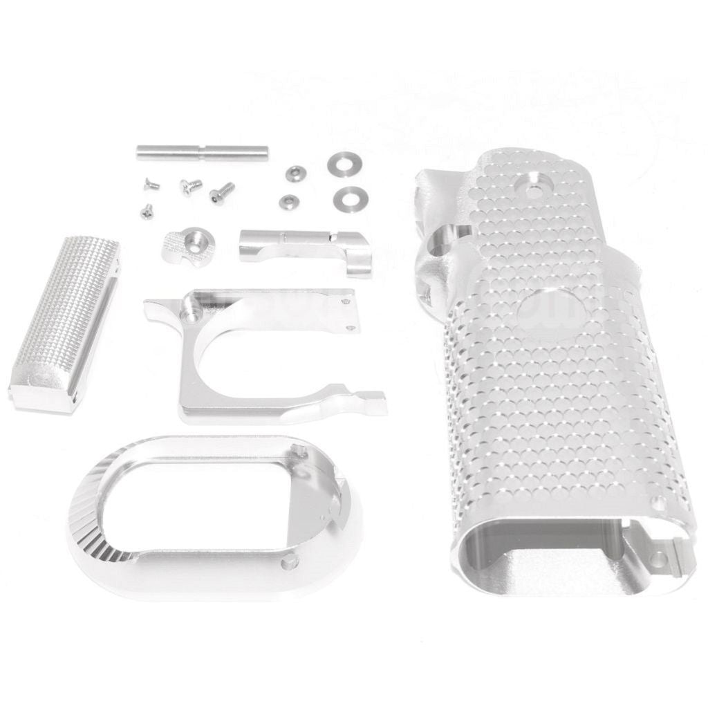 KF Airsoft CNC Aluminium Pistolet Poignée Le Châssis Ensemble Convient pour ARMY ARMAMENT R501 R601 R603 EMG AW WE Tokyo Marui Hi-Capa Série GBB Pistolet