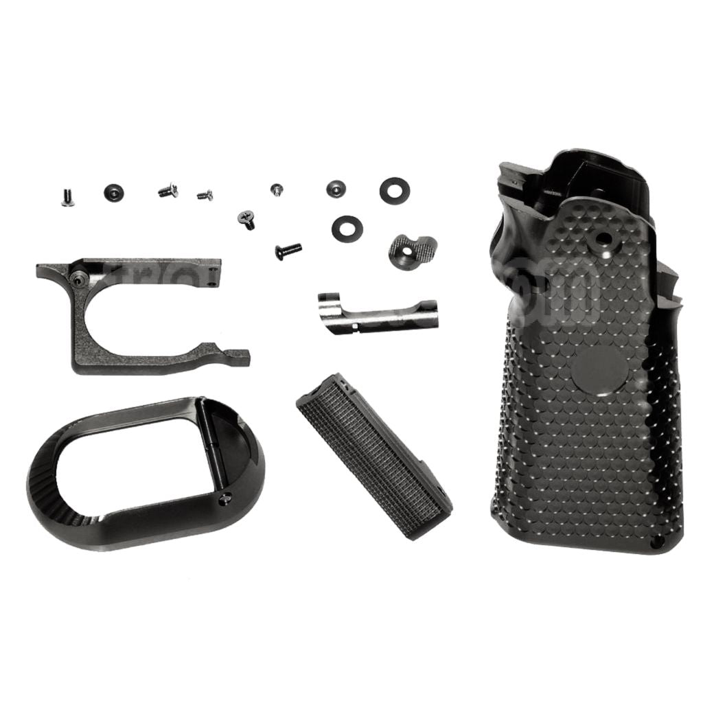 KF Airsoft CNC Aluminium Pistolet Poignée Le Châssis Ensemble Convient pour ARMY ARMAMENT R501 R601 R603 EMG AW WE Tokyo Marui Hi-Capa Série GBB Pistolet