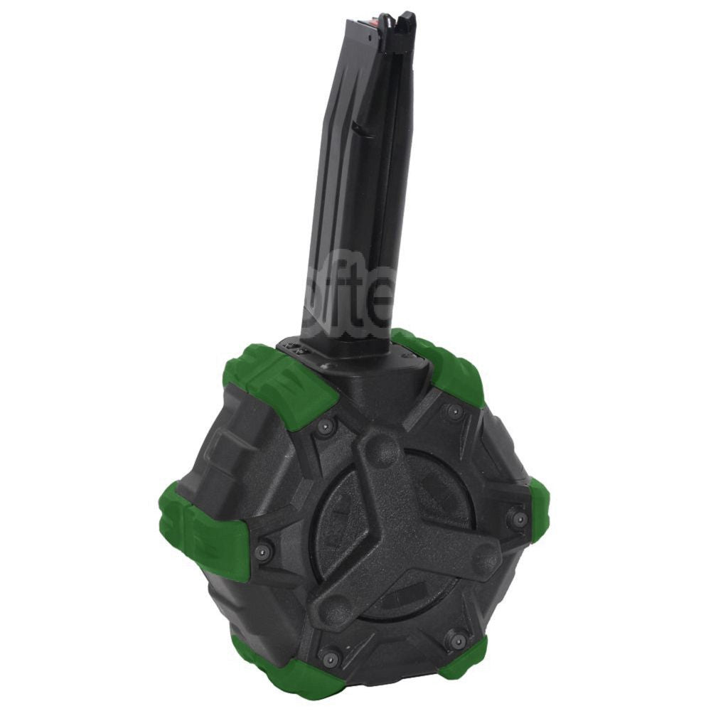 Armorer Works AW Custom 350 Billes Gaz Chargeur adaptatif Tambour Convient pour Hi-Capa GBB Pistolet Airsoft