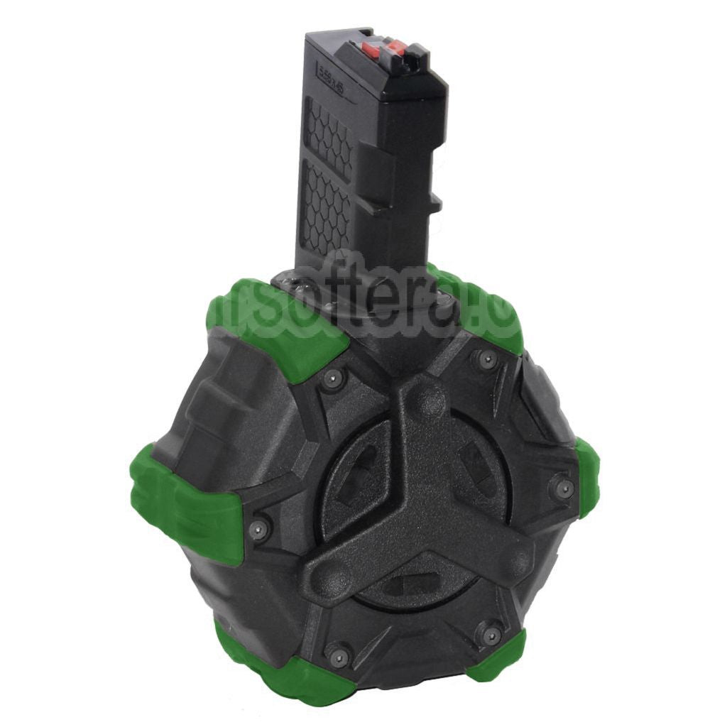 Chargeur de gaz adaptatif Armorer Works AW Custom 350 billes compatible avec les répliques WE (WE-TECH) « Open Bolt Type » L85 / SCAR-L / R5C / T65 / HK416 / AR M4 M16 GBB pour fusil airsoft