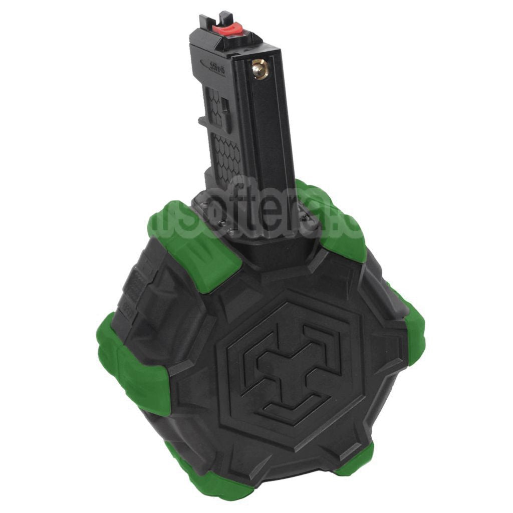 Chargeur de gaz adaptatif Armorer Works AW Custom 350 billes compatible avec les répliques WE (WE-TECH) « Open Bolt Type » L85 / SCAR-L / R5C / T65 / HK416 / AR M4 M16 GBB pour fusil airsoft