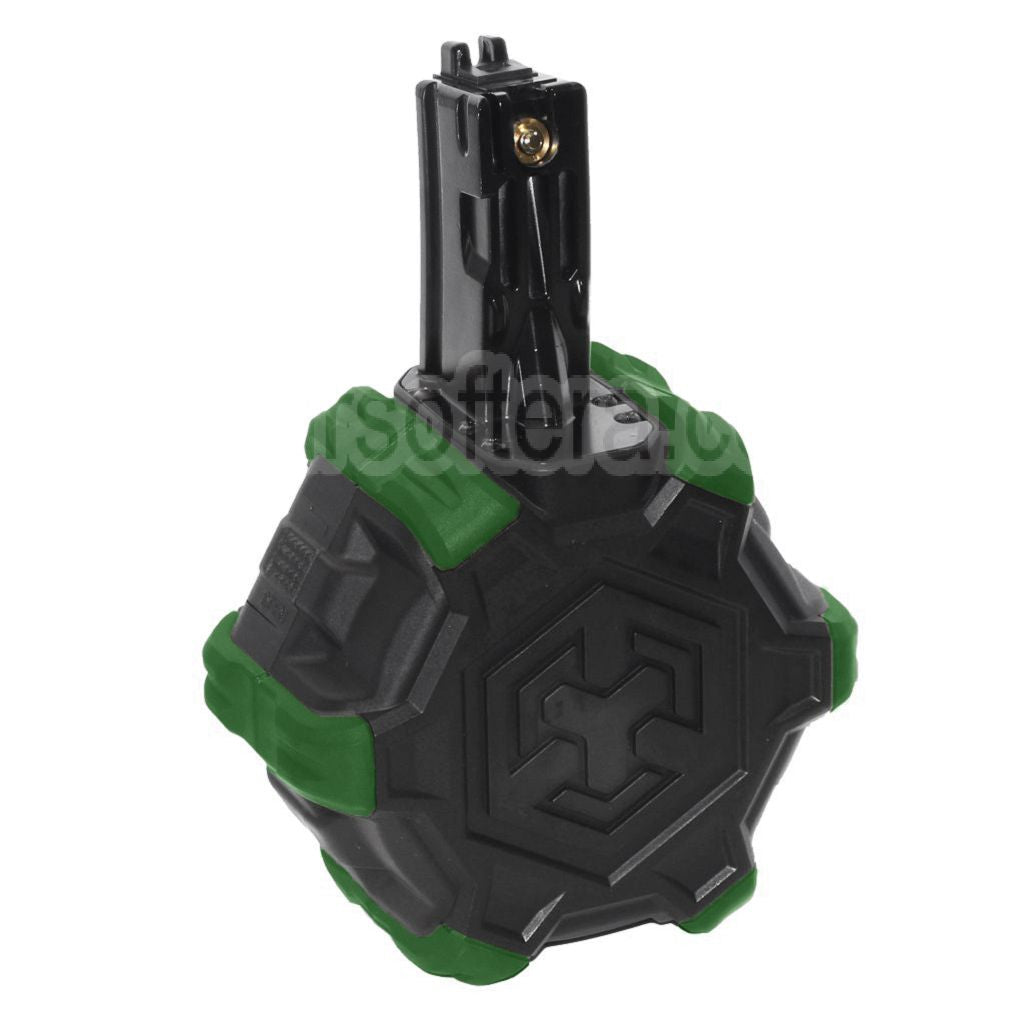 Armorer Works AW Custom 350 Billes Gaz Adaptive Chargeur Tambour Convient pour WE (WE-TECH) AP APACHE MP5 Série GBB Fusil Airsoft
