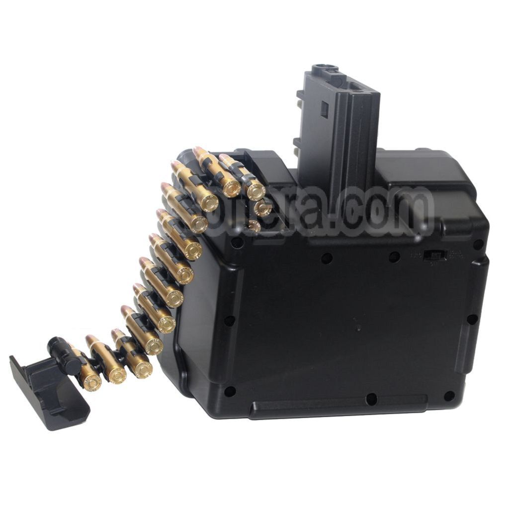 Golden Eagle 2600 Billes Électrique Chargeur Tambour Convient pour Golden Eagle FightLite MCR LMG M4 Série AEG Fusil Airsoft Noir