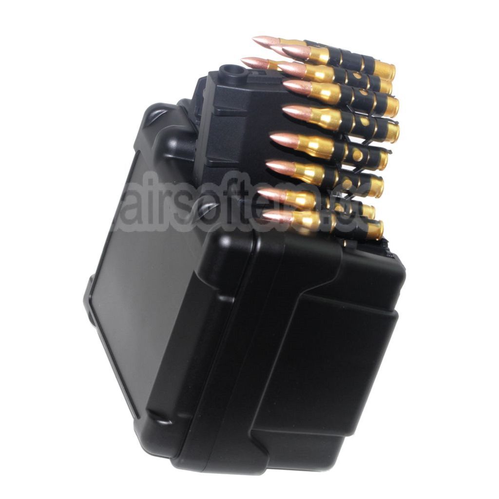 Golden Eagle 2600 Billes Électrique Chargeur Tambour Convient pour Golden Eagle FightLite MCR LMG M4 Série AEG Fusil Airsoft Noir