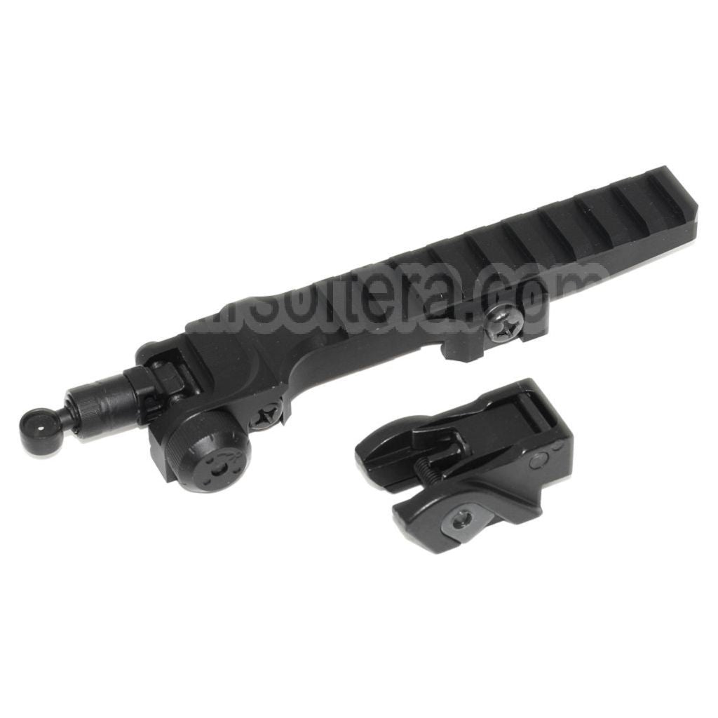 DOUBLE BELL KAC Style Rabattable Viseur Rail Set Convient pour G36 Série AEG GBB Fusil Airsoft Noir