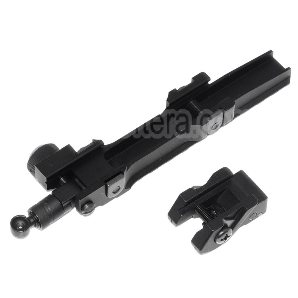 DOUBLE BELL KAC Style Rabattable Viseur Rail Set Convient pour G36 Série AEG GBB Fusil Airsoft Noir